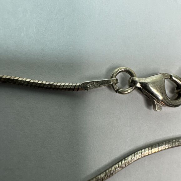 Sterling Silver 925 NECKLACE Italy Traditional Snake Chain 18 Inches 1mm Thick - Picture 4 of 6
